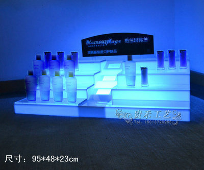 云倬白色化妝品陳列架護膚品展示架亞克力展架定制廠家直銷設計圖片_高清圖_細節(jié)圖-深圳市云倬實業(yè) -